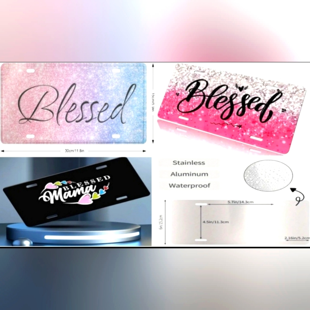 Blessed license plate covers